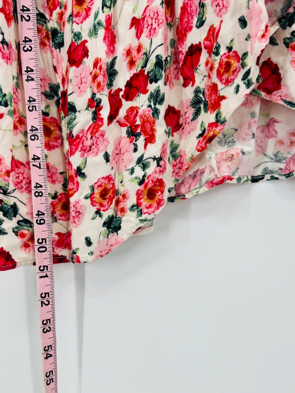 Old Navy NWT Short Sleeve Floral Midi Dress L V-Neck Puff Roses Lightweight Vaca - Picture 13 of 15